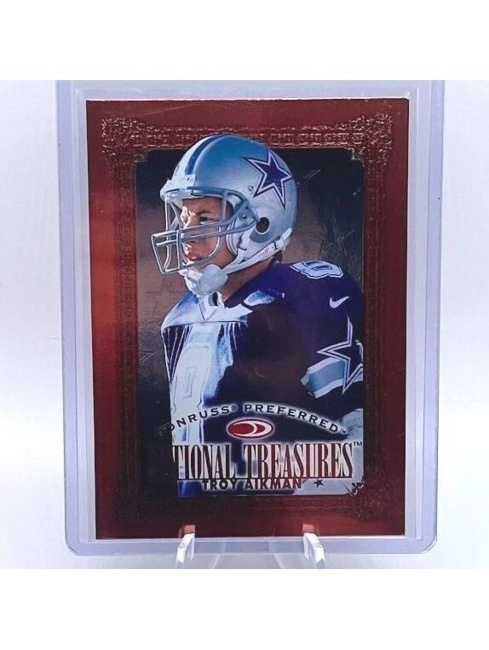 Troy Aikman 1997 Donruss Preferred National Treasures #118 NFL Dallas Cowboys